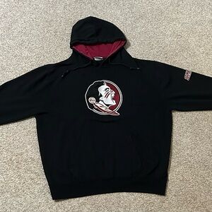 Vintage Stadium Athletics Black and Red Florida State Seminoles Hoodie